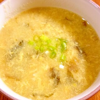 卵とワカメの中華スープ